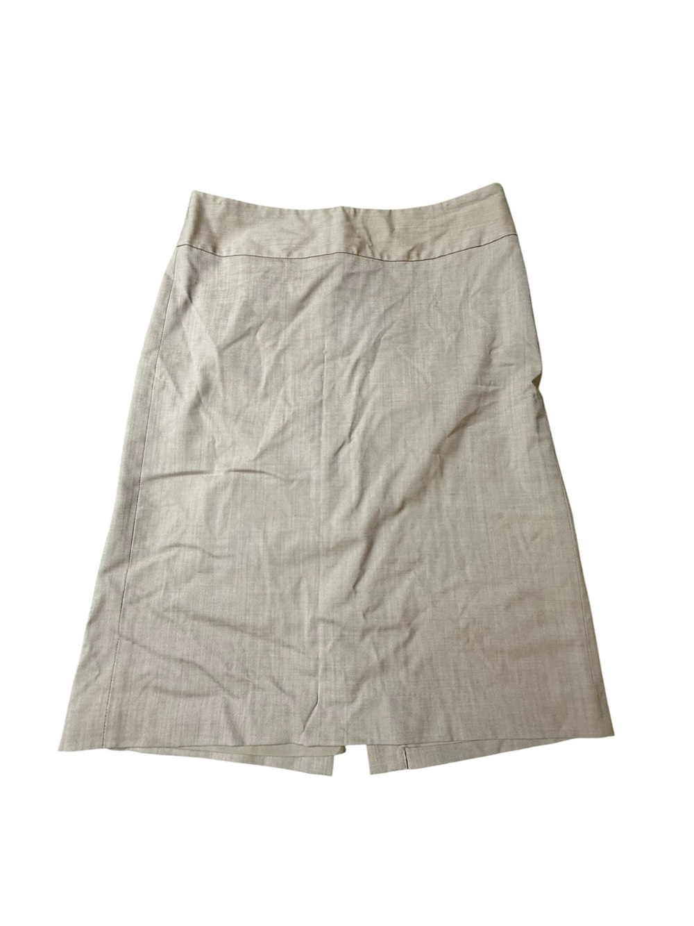 Banana Republic 8 Wool Blend Skirt Beige Lined Career Minimalist Quiet Luxury